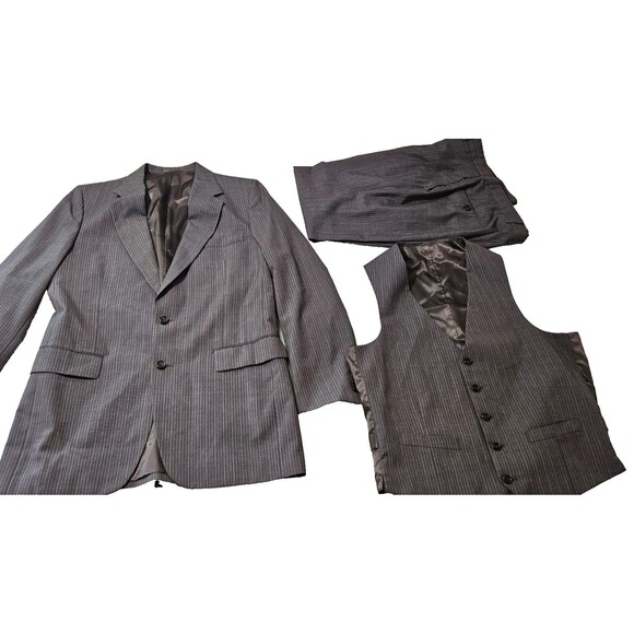 Vintage Elder-Beerman Men’s 3-Piece Suit Brown Set, Approx. 42-44R / 33-34 Waist - Picture 1 of 16